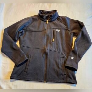 ORAGE womens size Large zip track jacket scuba circo fleece lined black, VGUC